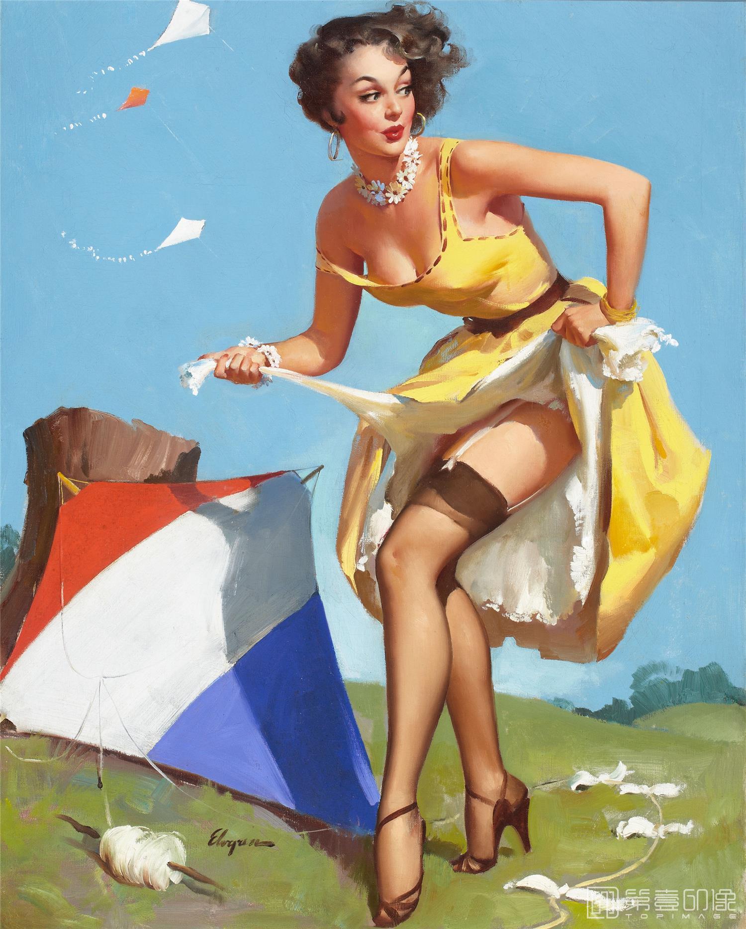 油画-吉尔·艾尔夫格雷恩 Gil Elvgren 作品集-134
